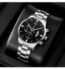 Fashion Men Stainless Steel Watch Luxury Calendar Quartz Wrist Watch Business Watches Man Clock Male Bracelet Wristwatch