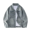 Autumn Winter Washed Embroidered Loose American Style Vintage High-End Design Denim Jacket Men's Casual Outerwear