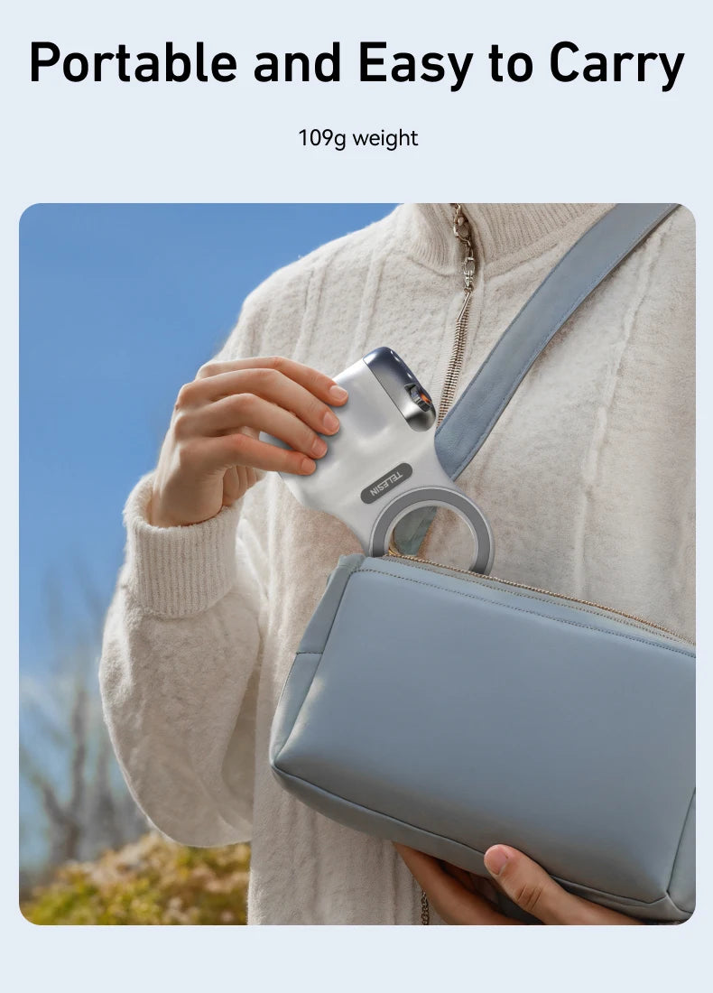 TELESIN-empuñadura magnética para cámara de teléfono, soporte para teléfono, ayuda de disparo, mango de Control remoto para Iphone, HUAWEI, SAMSUNG