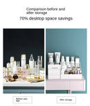 Plastic Drawer Makeup Storage Box Dormitory Finishing Shelf Cosmetics Skin Care Dressing Table Desktop Stationery Box