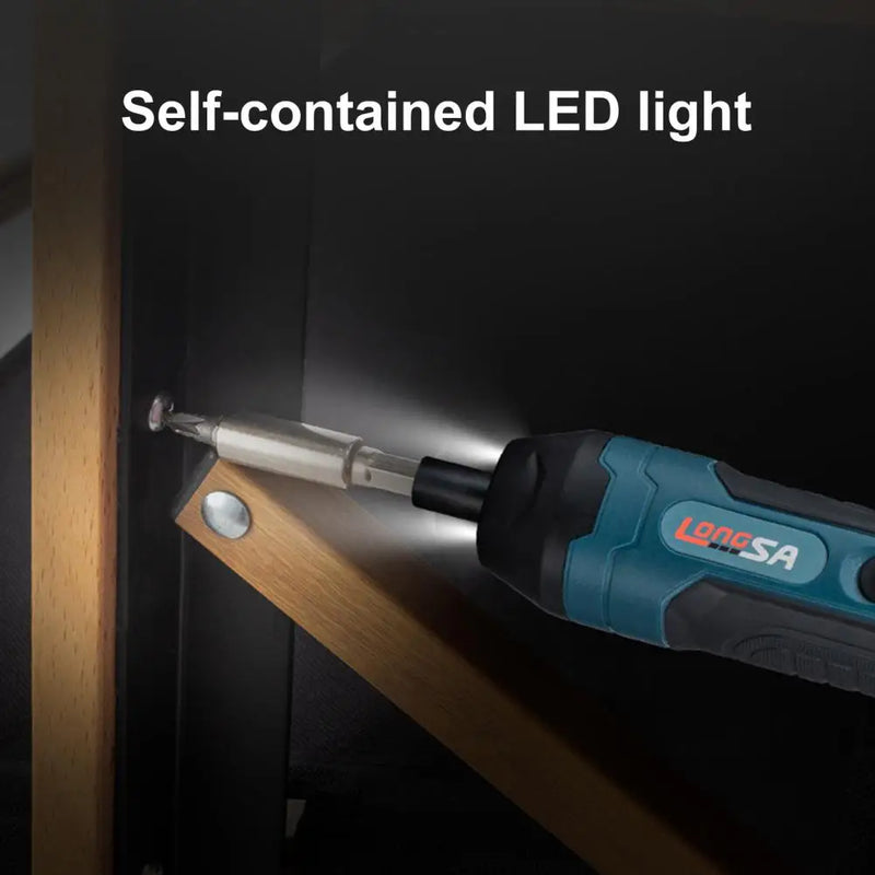 1 Set Screwdriver Kit USB Charging Precision Compact 3.6V Rechargeable Electric Screwdriver Kit LED Powerful Screwdriver