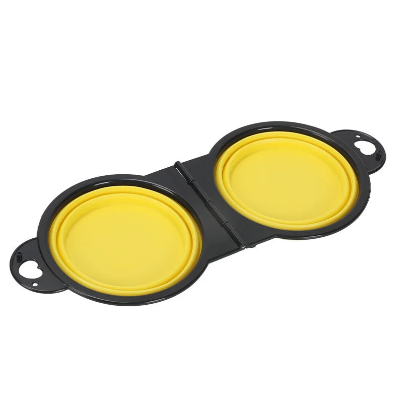 2 em 1 para cães, prato portátil de viagem para água e comida