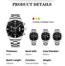 Fashion Men Stainless Steel Watch Luxury Calendar Quartz Wrist Watch Business Watches Man Clock Male Bracelet Wristwatch