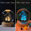 3D Crystal Ball Night Light Lamp Crystal Planet Laser Engraved Solar System Globe Astronomy Gift Birthday Glass Home Decoration