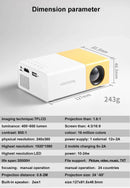 Mini Portable YG300 LED Outdoor Mini HD 1080P Mobile Projector Children's Projector Ultra-clear Mini Portable Projector