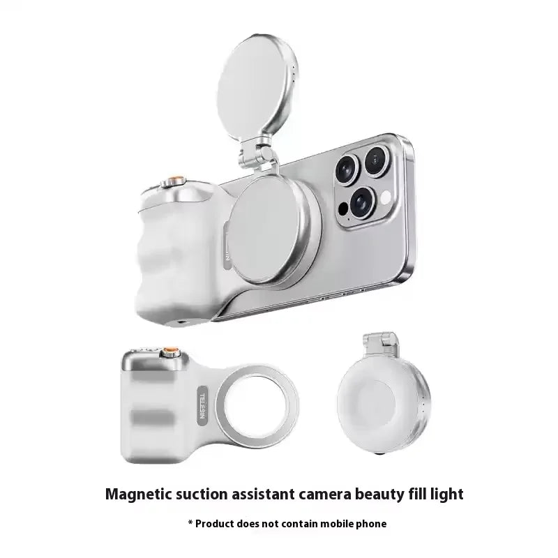 TELESIN-empuñadura magnética para cámara de teléfono, mango remoto con obturador Bluetooth para iPhone 16 15 14 HUAWEI VIVO Vlog Selfie