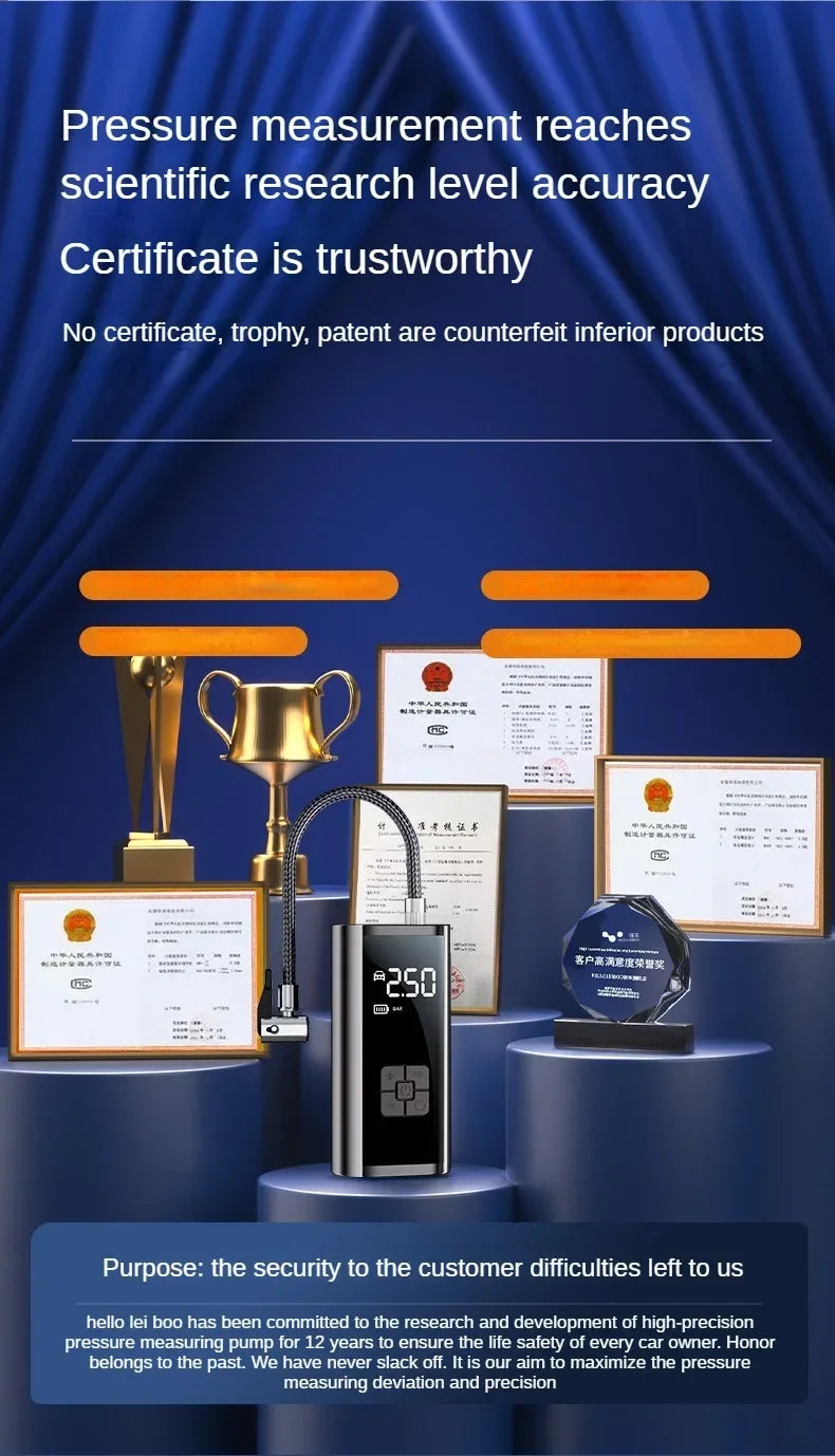 EAFC-bomba de aire inalámbrica para coche, compresor de aire portátil para coche, motocicleta, bicicleta, Inflador de neumáticos eléctrico con pantalla Digital LCD