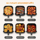 12L Stainless Steel Visible Large Capacity Electric Air Fryer, Multi-function Air Oven, LED Touch Screen,210℃ High Temperature