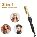 Peine Caliente Eléctrico, Peines De Prensado De Calefacción, Cepillo Alisador De Cabello