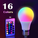 Bombilla LED RGB de 16 colores, Bombilla Multicolor E27 220V, iluminación del hogar regulable, 24 teclas, Control remoto, lámpara inteligente, luz de ambiente