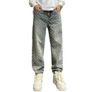 2024 New Style Spring Men's Jeans Loose Fit Straight Leg Versatile Casual Pants Wear Resistant New Arrival Hong Kong Style