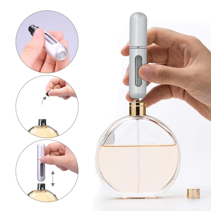 Perfume Bottle Portable Refillable Perfume Bottle with Spray Cosmetic Containers Atomizer for Travel Random Color Wholesale