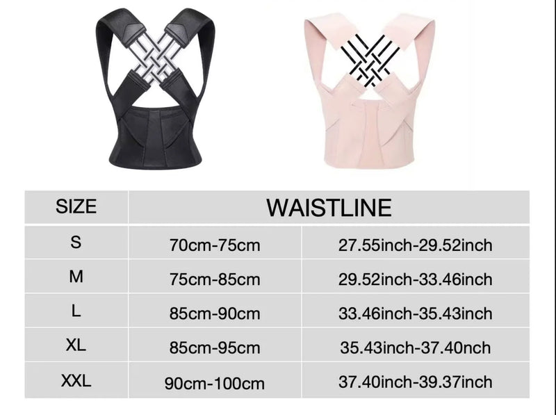Corrector de postura con tirantes para espalda para mujeres y hombres, soporte Lumbar para espalda, soporte de postura de hombro para mejorar la postura y aliviar el dolor de espalda