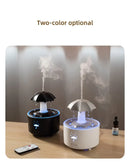 Humidificador de aire con forma de paraguas y gotas de agua, creativo, con luz de colores, difusor de aceites esenciales aromáticos y aromaterapia